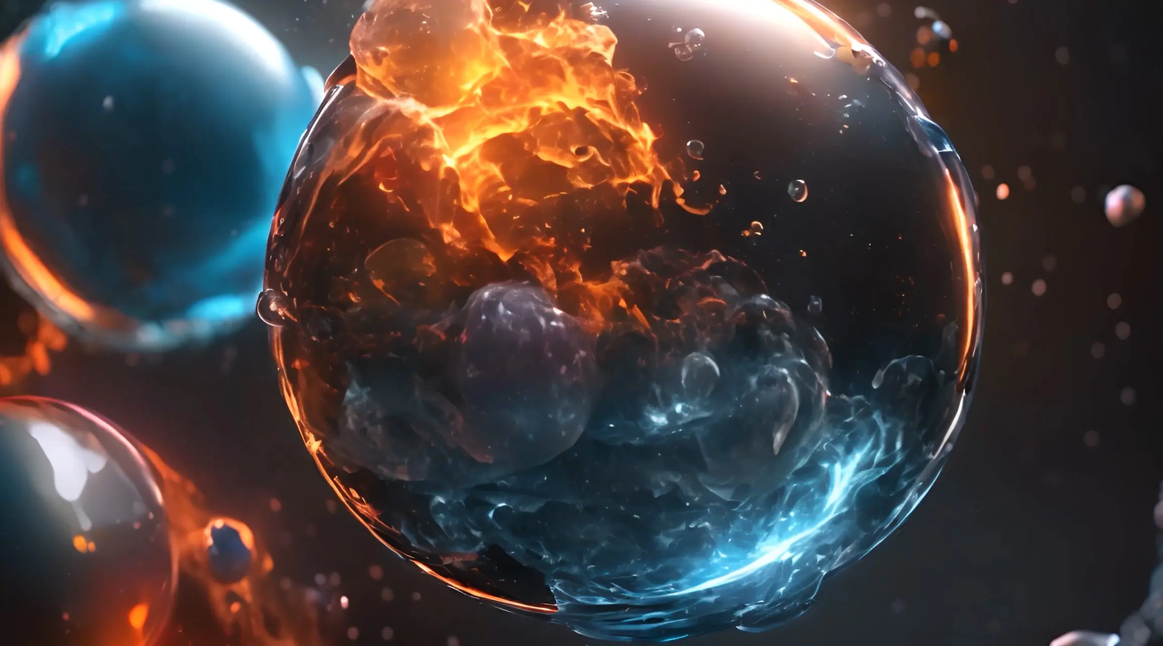 Fire and Ice Orb Dynamic Video Backdrop